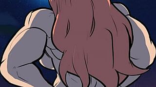 Big for Him Lemonfont Animation with Muscular Futanari Action