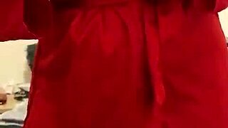 Brunette In Red Lingerie Plays With Herself!