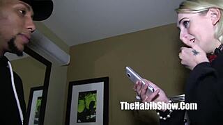 White submissive encounters Dominican in a hood setting.