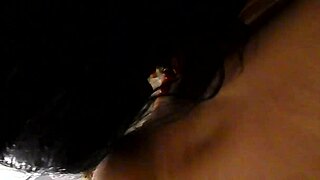 Beautiful Indian girl sucking cock for cum on tits