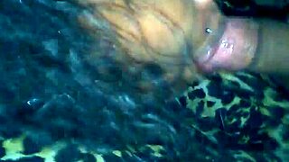 mature ebony milf gives sloppy blowjob to big black cock