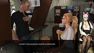 In This Anime Cosplay, Russian Girl With Long Legs Sits On Old Dude's Crotch