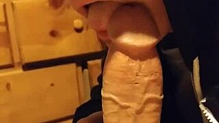 Intense Sucking Blowjob With Father In Law Uncle Daddy And Cumshot