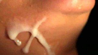 Wow, watch this feisty hottie suck cum straight onto her face