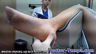 doctor tampa explores nicole luva's pussy in first gyno exam with gloves