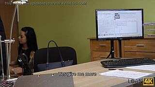 Sexy Girl In Interview Blows And Fucks For Cash, Taking Monster Cock In Missionary Position