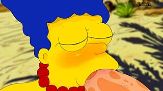 Marge Simpsons in Wild 3D Cartoon Femdom Action
