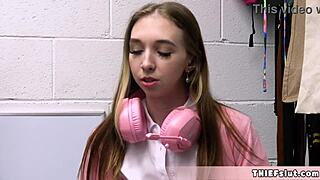 i caught cute teen breezy bri shoplifting, now her tiny pussy gets destroyed doggystyle