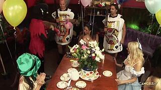 Gorgeous Chicks Go Wild in Group Sex with Horny Guys, What a Blast!