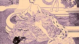 विंटेज इरोटिक इलस्ट्रेशन्स गर्म पुरानी वाइब्स लातीं