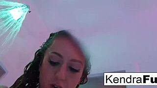 Hot Brunette Pornstar Kendra Cole Masturbates In The Shower, Showing Off Her Skinny Body And Wet Pussy.