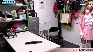 i caught cute teen breezy bri shoplifting, now her tiny pussy gets destroyed doggystyle