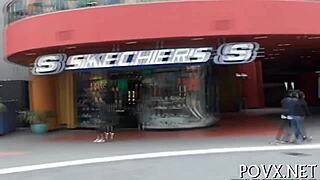 Teen Sucks Erected Pecker in POV Before Rough Shaved Vagina Fucking