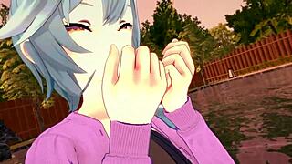 Eula Dominates by the Pool in Genshin Impact Part 1