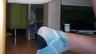 Gay teen rides dildo in yummy ass with toys. Bold anal action intensifies.