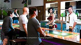 anna exciting affection 22 - bar game turns kinky real fast!