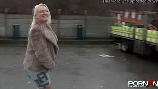 Pornxn mature blonde pissing in public with outdoor flashing