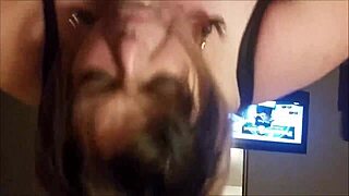 Hey, wanna see this cock-hungry BBW slurp me in POV?