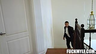 reagan foxx and donnie rock sneak wild banging in shadows