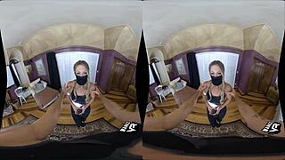 Adira Allure gets wet while sucking a big cock.