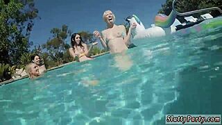 yo, this outdoor orgy at the summer pool party was wild with college crew!