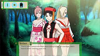 Busty ninja trio gets slammed hard in Jikage Rising Arc 2