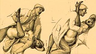 vintage erotic drawings bring retro charm with a subtle sensual twist.