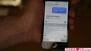 stepsister teases stepbro with nudes before sneaking in for a wild session.