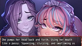 Harem in another world hentai ep 19, ghost and maid compete in double blowjob! 👻