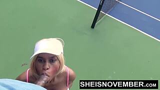 hey, have you seen msnovember's cute ebony face painted by a huge cock? massive facial on her big natural tits!