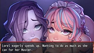 Harem in another world hentai ep 19, ghost and maid compete in double blowjob! 👻