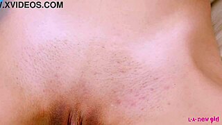 Glamorous Brunette Strips for Naked Close-Up in Sultry Teen Photoshoot