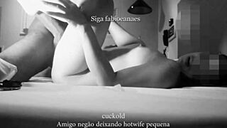 Watching my pale latina wife get dominated by black friend in cuckold sessions