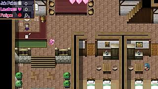 noelle shows off her big tits in the game