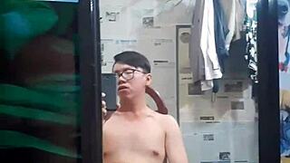 Vietnamese Gay Top Talks Dirty While Stroking Huge Cock