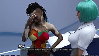 Stranded in space with hot black women in bed