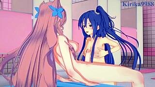 tsubasa kazanari and maria cadenzavna eve in futanari hentai