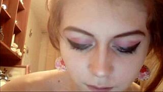 teen couple gets wild with blowjob and sex on webcam