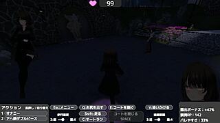 You see anime girl Sereka-san exposing in naked coat without being noticed on 2024-06-07, masturbating publicly in game?