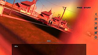 Alex feels intense pleasure fingering Latisha's ass in this 3D game