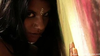 Check this sexy brunette dancing naked by the fire! 🔥