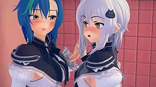 Koneko and Xenovia Dive into Steamy Lesbian Action in HS DxD NTR Madness 2 Fantasy
