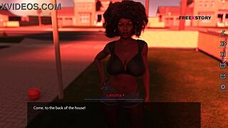 Alex feels intense pleasure fingering Latisha's ass in this 3D game