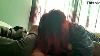 latina teen devours big cock unaware of recording