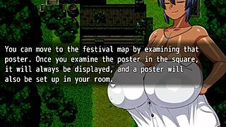 Tanned girl Natsuki in hentai game ep 2, pervy carpenter massages her massive boobs intensely