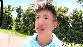 blindfolded stud gets tricked by homosexual hunk into steamy oral play