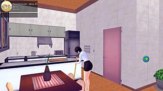 Dive into HS Tutor Part 35 with hardcore squirting, deepthroat, and double anal pounding.