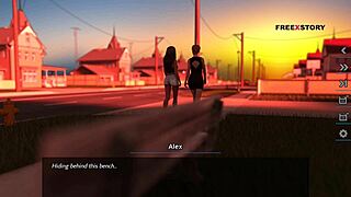 Alex feels intense pleasure fingering Latisha's ass in this 3D game