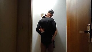 Building Cameras Catch Friends With Big Cocks Making Out In Hallway After Gym