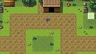 Tanned girl Natsuki in hentai game ep 2, pervy carpenter massages her massive boobs intensely